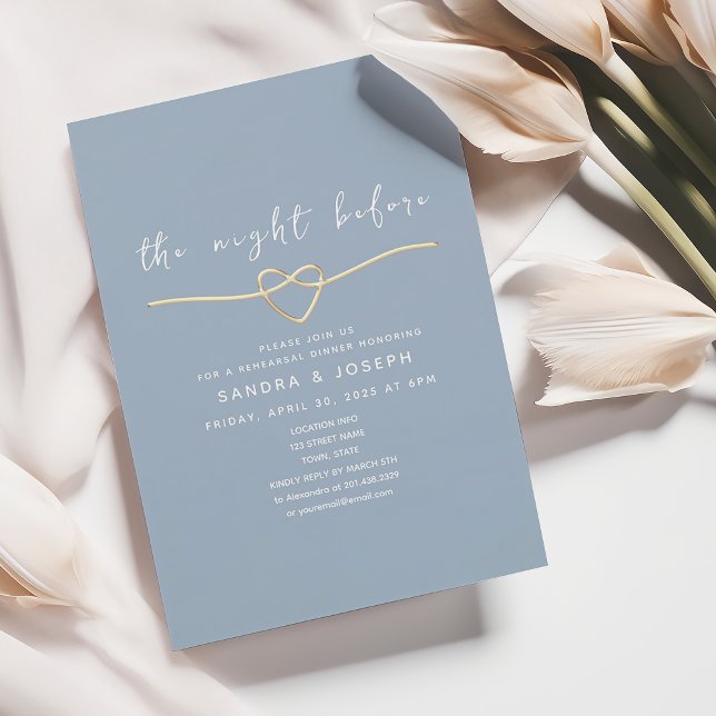 Convite para Janto de ensaio azul Dusty (Criador carregado)