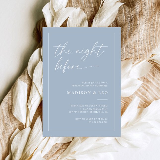 Convite para Janto de ensaio azul Dusty (Criador carregado)