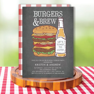 Convite para Janto de ensaio Burgers & Brew