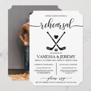 Convite para Janto de ensaio de amor de hóquei