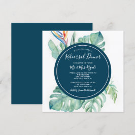 Convite para Janto de ensaio de aquarelas tropicai