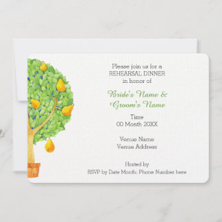 Convite para Janto de Ensaio de Casamento de Árvor