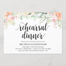 Convite para Janto de Ensaio de Casamento de Elegâ