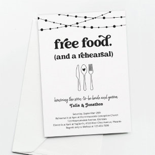 Convite para Janto de ensaio de casamento divertid