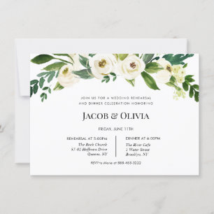 Convite para Janto de Ensaio de Casamento Floral B