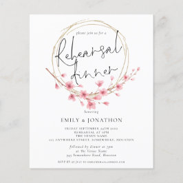 Convite para Janto de ensaio de casamento Florals