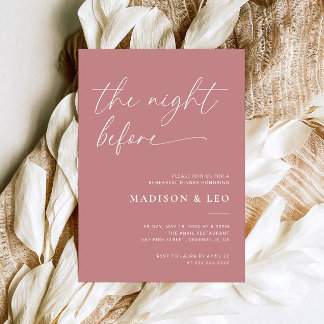 Convite para Janto de Ensaio de Casamento Rosa Dus