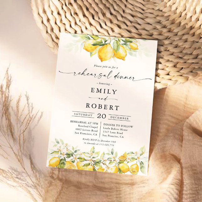 Convite para Janto de ensaio de Citrinos Verdes-li (Criador carregado)