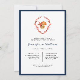 Convite para Janto de ensaio de corais e conchas