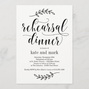 Convite para Janto de Ensaio de Elegância Rústica