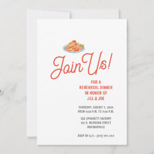 Convite para Janto de ensaio de esparguete