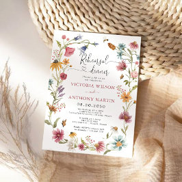 Convite para Janto de ensaio de flores selvagens