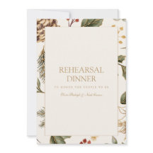 Convite para Janto de ensaio de folhagem de Natal