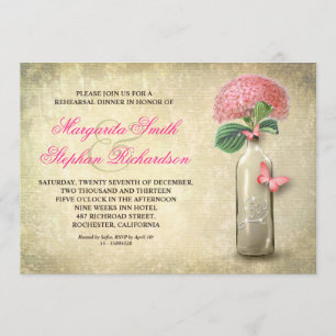 convite para janto de ensaio de garrafa de vinho d