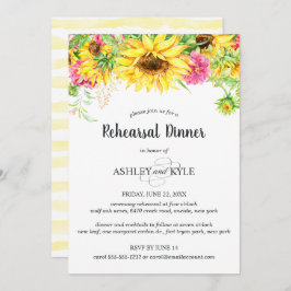 Convite para Janto de ensaio de girassol