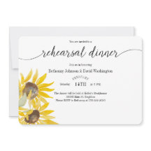 Convite para Janto de ensaio de girassol