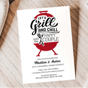 Convite para Janto de Ensaio de Grill e Chill