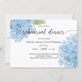 Convite para Janto de ensaio de Hydrangea de Aquar