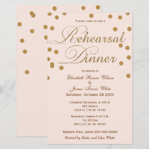 Convite para Janto de Ensaio de Largura Dourada do