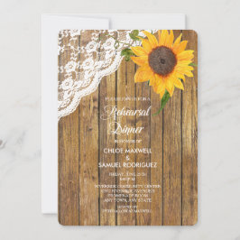 Convite para Janto de ensaio de madeiras de girass