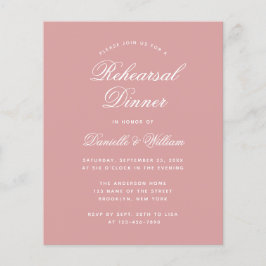 Convite para Janto de ensaio de orçamento de Rosa 