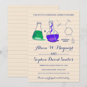 Convite para Janto de ensaio de química roxa e ver