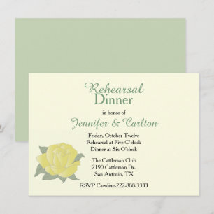 Convite para Janto de Ensaio de Rosa Amarela do Te