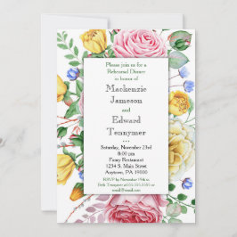 Convite para Janto de ensaio de Rosas Amarelas Cor