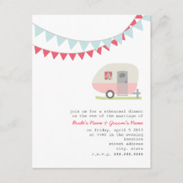 Convite para Janto de Ensaio do Retro-Trailer Rosa