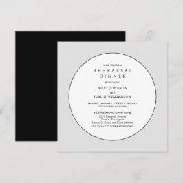 Convite para Janto de ensaio em preto-e-branco