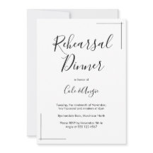 Convite para Janto de ensaio minimalista