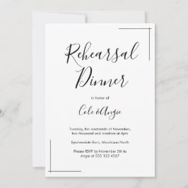 Convite para Janto de ensaio minimalista