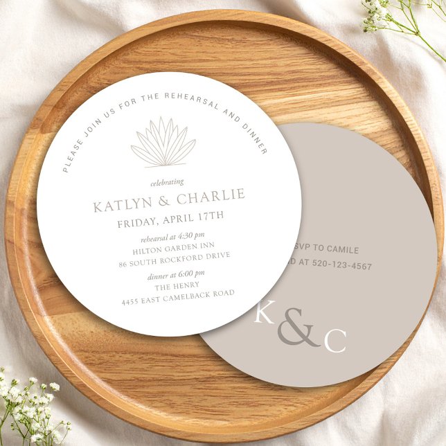 Convite para Janto de ensaio moderno no sudoeste (Modern Southwestern Rehearsal Dinner Invitation)