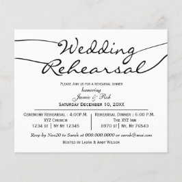 Convite para Janto de ensaio moderno simples de or