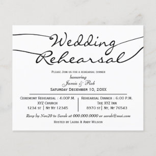 Convite para Janto de ensaio moderno simples de or