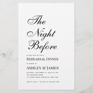 Convite para Janto de ensaio noturno antes do scri