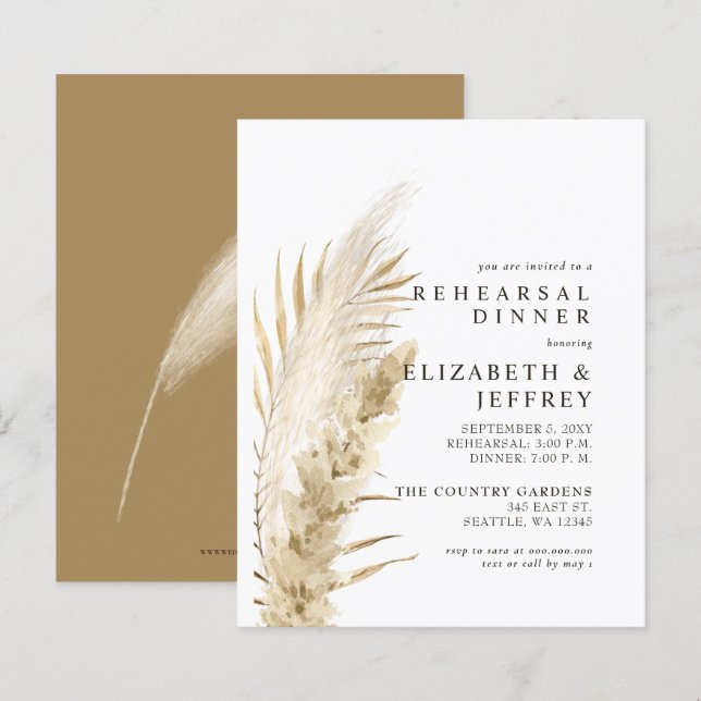 Convite para Janto de ensaio Pampas Russo do Orçam (Frente/Verso)