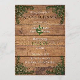 Convite para Janto de Ensaio Rustic Celtic Claddag