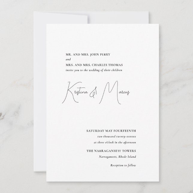 Convite para Janto de ensaio simples (Frente)