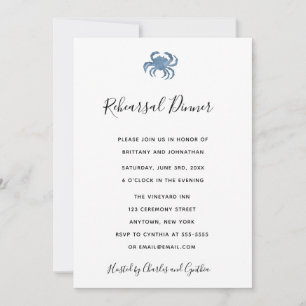 Convite para Janto de Ensaios de Caranguejo Azul c