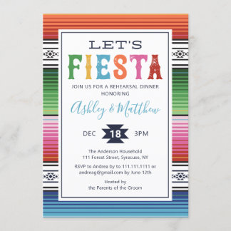 Convite para Janto de Ensaios de Fiesta no México