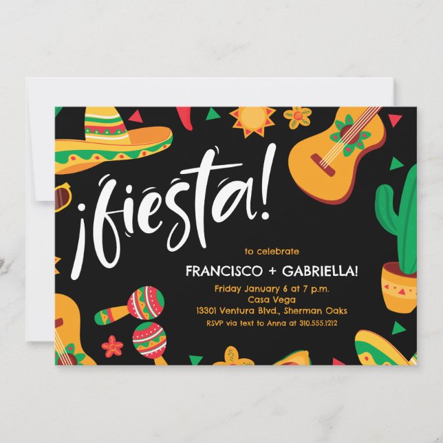 Convite para Janto de Ensaios de Fiesta no México (Frente)