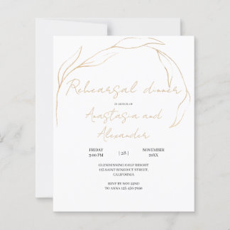 Convite para Janto de Ensaios Elegante do ORÇAMENT