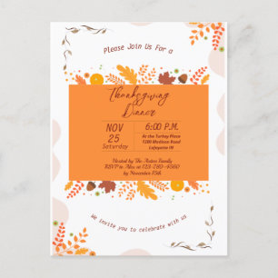 Convite para Janto de Folhas de Ação de Graças