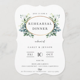 Convite para Janto de Frame de Ouro Elegante