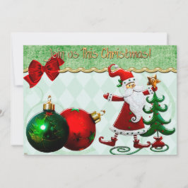 Convite para Janto de Natal Clássico de Whimsey
