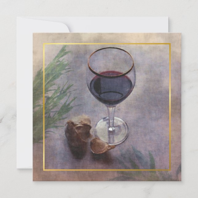 convite para janto de vinho e alho (Frente)