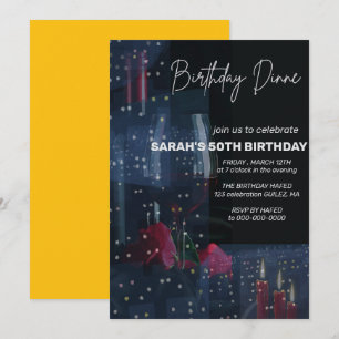 Convite para Janto digital de aniversário, Glam Pr