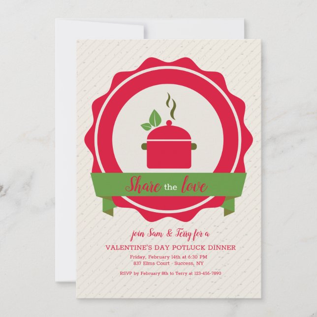 Convite para Janto Potluck (Frente)