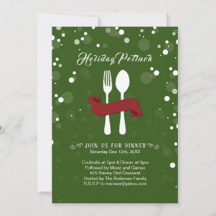 Convite para Janto Potluck Holiday